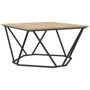 vidaXL Mesa de centro Carvalho Sonoma 80 x 80 x 45 cm