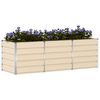 vidaXL Floreira Ivory 240 x 80 x 75 cm A&ccedil;o