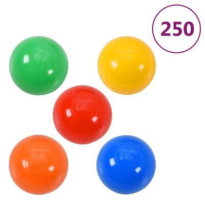 vidaXL Bolas de brincar 250 pcs multicolor