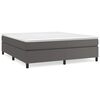 vidaXL Estrutura de cama com molas 180x200 cm couro artificial cinzento