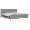 vidaXL Estrutura de cama com colch&atilde;o Cinzento-claro 180 x 200 cm