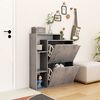 vidaXL Sapateira 79,5x24x90,5 cm contraplacado cinzento cimento