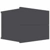 vidaXL Mesa de cabeceira 40x30x30 cm contraplacado cinzento