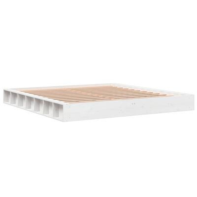 vidaXL Estrutura de cama madeira de pinho maciça 180x200 cm branco