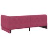 vidaXL Estrutura de Cama de Canto Vinho Vermelho 90 x 200 cm Veludo