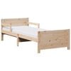 vidaXL Estrutura de Cama com Colch&atilde;o Extens&iacute;vel Castanho 80 x 200 cm