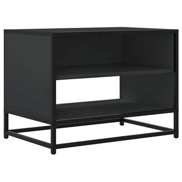 vidaXL M&oacute;vel para TV 61x40x46 cm derivados de madeira/metal preto