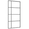 vidaXL Porta desliz. c/ conj. ferragens 102,5x205cm vidro ESG preto