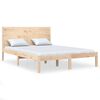 vidaXL Estrutura de cama king 150x200 cm madeira maci&ccedil;a