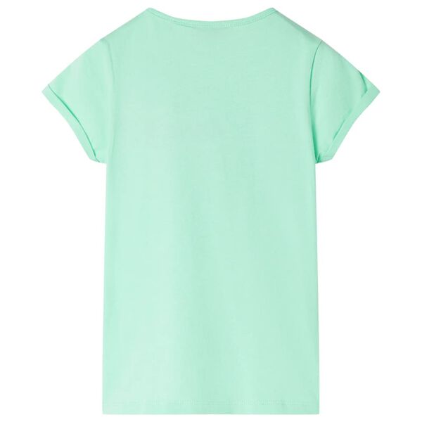 T-shirt infantil verde brilhante 140