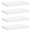 vidaXL Prateleiras de parede suspensas 4 pcs 40x23x3,8cm MDF branco