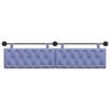 vidaXL Cabeceira Suspensa Azul Jeans 210 x 55 x 7 cm tecido