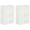 vidaXL Vaso de Jardim 2 unid. Branco 50 x 30 x 75 cm