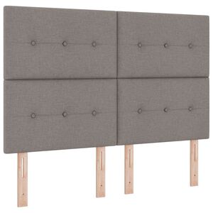 vidaXL Cama Box Spring LED Cinzento-acastanhado 160 x 200 cm tecido