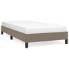 vidaXL Estrutura cama sem colch&atilde;o 90x200 cm tecido cinza-acastanhado