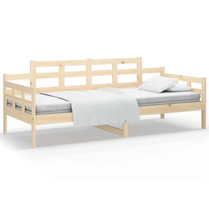 vidaXL Sof&aacute;-cama madeira de pinho maci&ccedil;a 90x190 cm