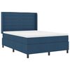 vidaXL Cama Box com colch&atilde;o com cabeceira Azul 160 x 200 cm tecido