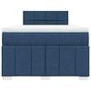 vidaXL Cama boxspring com colch&atilde;o 120x190 cm tecido azul