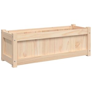 vidaXL Vaso/floreira de jardim 90x31x31 cm madeira de pinho maci&ccedil;a