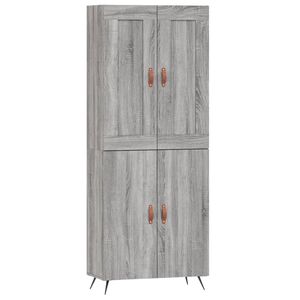 vidaXL Arm&aacute;rio alto 69,5x34x180 cm derivados de madeira sonoma cinza