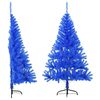 vidaXL Meia &aacute;rvore de Natal artificial com suporte 150 cm PVC azul