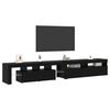 vidaXL Gabinete para TV 2 pcs Carvalho Preto 260 x 37 x 40 cm