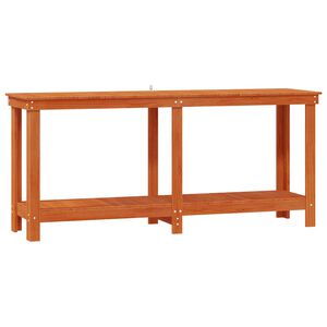 vidaXL Bancada de trabalho Castanho Cera 180 x 50 x 80 cm