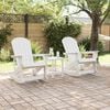 vidaXL Conjunto de Lounge de Jardim Branco HDPE