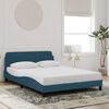 vidaXL Estrutura de cama com cabeceira Dover 140x200 cm veludo azul