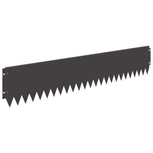 vidaXL Acabamento para Gramado 30 pcs 103 x 20 cm A&ccedil;o Preto