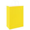 vidaXL Sacos de papel 250 unid com al&ccedil;as amarelo 32x17x44 cm