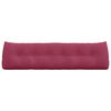 vidaXL Travesseiro para Costas Vinho Vermelho 180 x 24 x 50 cm Veludo