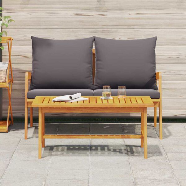 vidaXL Conjunto bistro 2 pcs &Oacute;leo Natural Madeira S&oacute;lida de Ac&aacute;cia