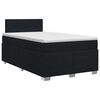 vidaXL Cama box spring com colch&atilde;o Preto 120 x 190 cm Tecido