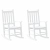 vidaXL Cadeiras de baloi&ccedil;o infantis 2 pcs &aacute;lamo maci&ccedil;o branco