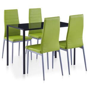 vidaXL Conjunto de jantar 5 pcs verde