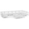 vidaXL 13 pcs conjunto lounge de jardim pinho maci&ccedil;o branco