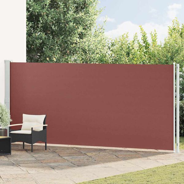 vidaXL Toldo lateral retr&aacute;til de p&aacute;tio 180x600 cm castanho