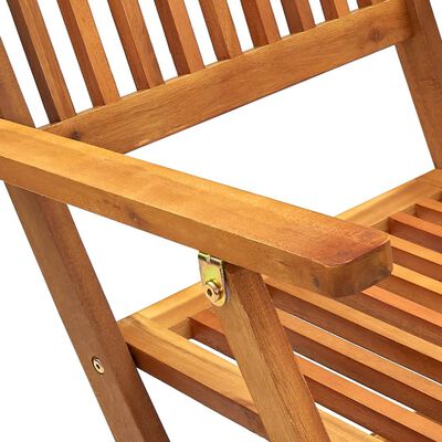 vidaXL Cadeiras de jardim dobráveis 4 pcs madeira acácia maciça