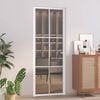vidaXL Porta de interior 76x201,5 cm vidro ESG e alum&iacute;nio branco