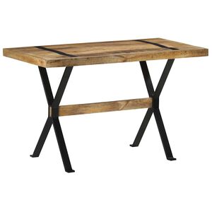vidaXL Mesa de jantar 120x60x76 cm madeira de mangueira &aacute;spera