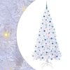 vidaXL &Aacute;rvore de Natal Artificial com 300 LEDs Branco 210 cm PVC e A&ccedil;o