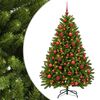 vidaXL &Aacute;rvore de Natal artificial verde claro com bolas 120 cm 150 LED