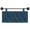 vidaXL Cabeceira Suspensa Azul 100 x 55 x 7 cm Veludo