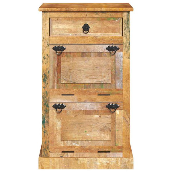 vidaXL Sapateira 4 prateleiras com gaveta madeira recuperada maci&ccedil;a