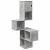 vidaXL Estante de Canto de Parede Cinzento Cimento 48 x 48 x 120 cm