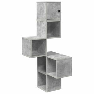 vidaXL Estante de Canto de Parede Cinzento Cimento 48 x 48 x 120 cm
