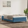 vidaXL Box Cama de primavera sem Colchão Azul Escuro 120x210 cm Veludo