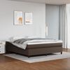 vidaXL Estrutura de cama com molas 180x200cm couro artificial castanho