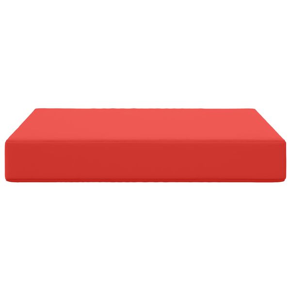 vidaXL Almofada para Sof&aacute; Externo Vermelho 60 x 60 x 8 cm Poli&eacute;ster